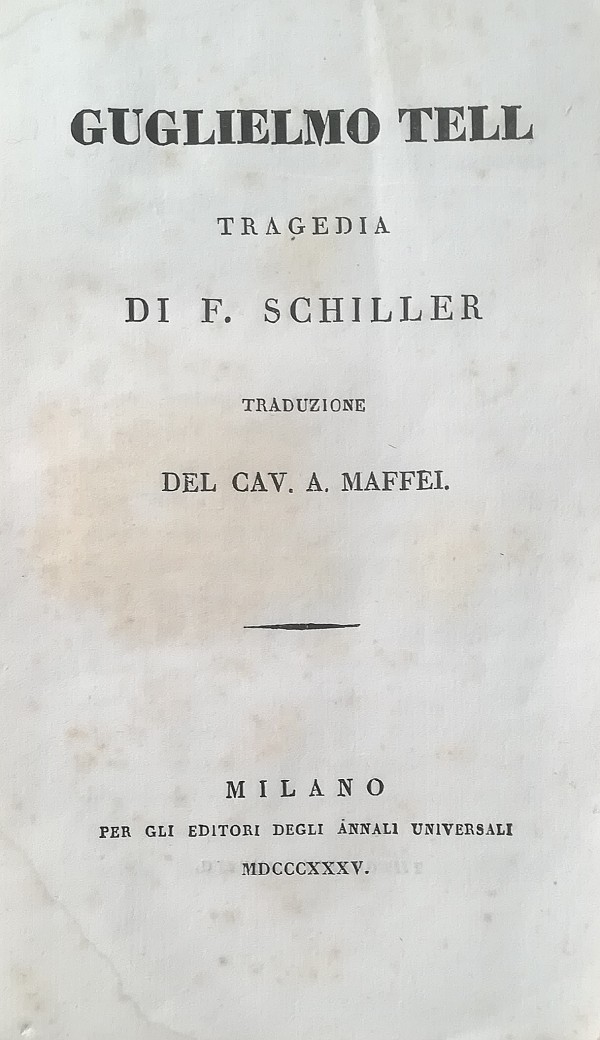 GUGLIELMO TELL. TRAGEDIA