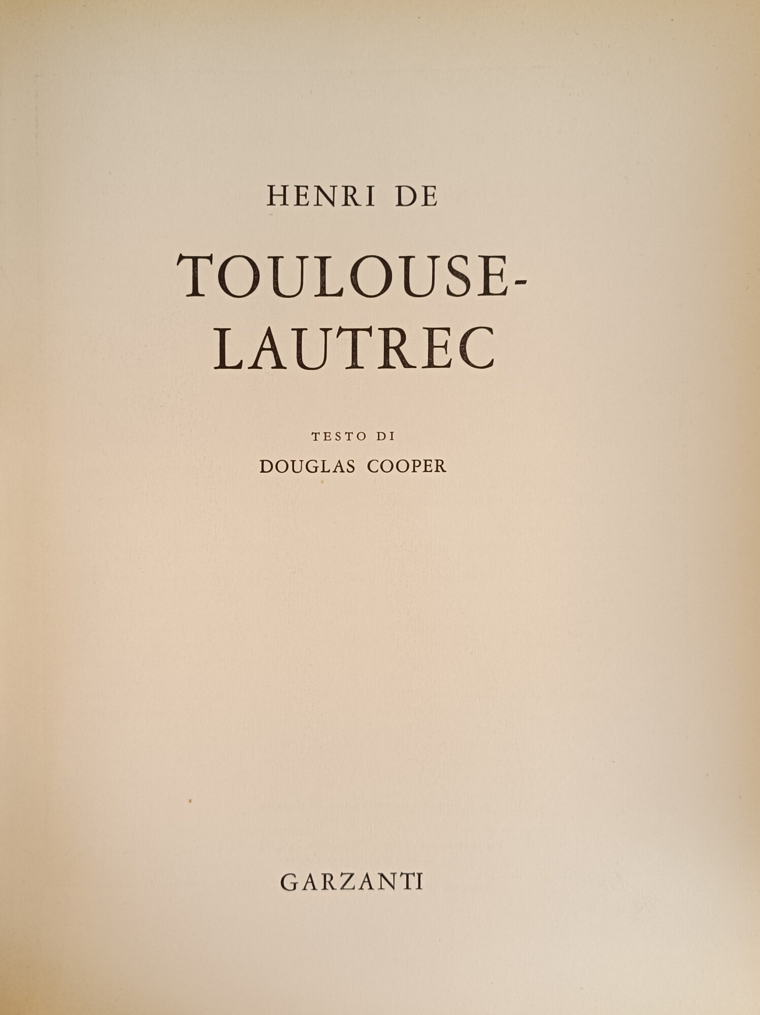 HENRI DE TOULOUSE-LAUTREC