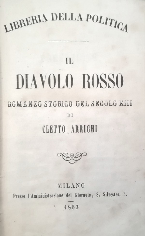 IL DIAVOLO ROSSO, ROMANZO STORICO DEL SECOLO XIII