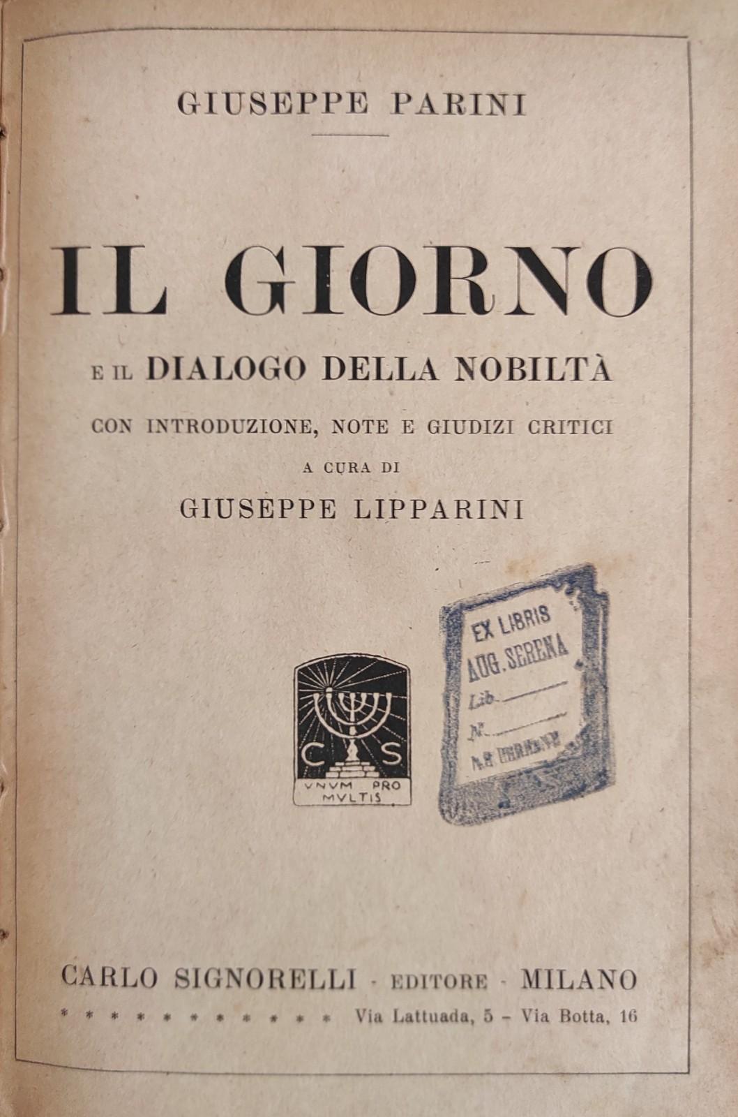 IL GIORNO E IL DIALOGO DELLA NOBILTA'