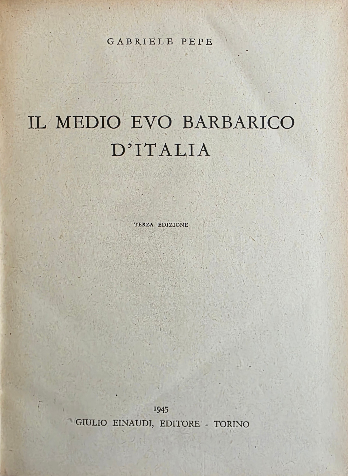 IL MEDIO EVO BARBARICO IN ITALIA