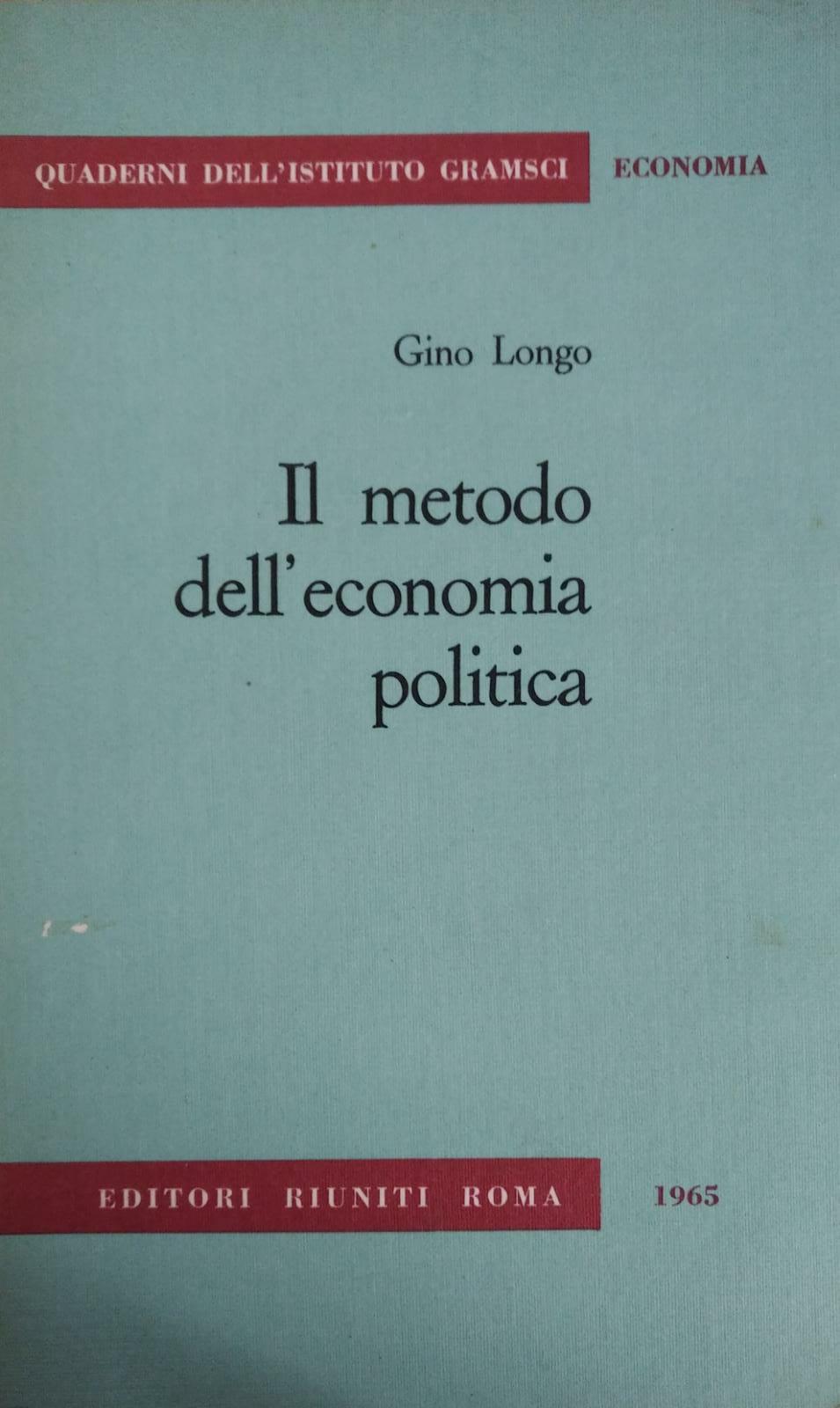 IL METODO DELL'ECONOMIA POLITICA