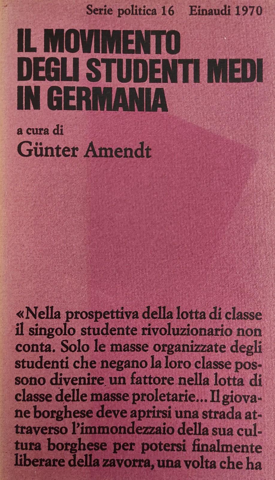 IL MOVIMENTO DEGLI STUDENTI MEDI IN GERMANIA