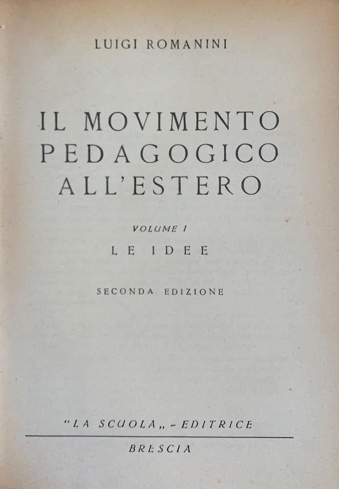 IL MOVIMENTO PEDAGOGICO ALL'ESTERO
