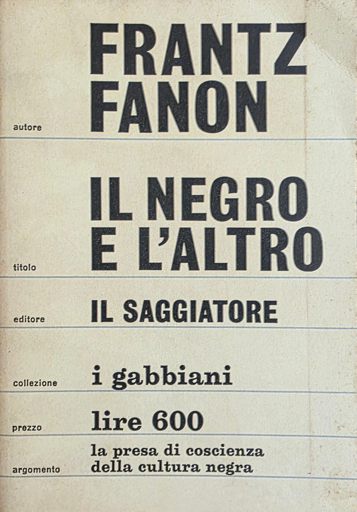 IL NEGRO E L' ALTRO