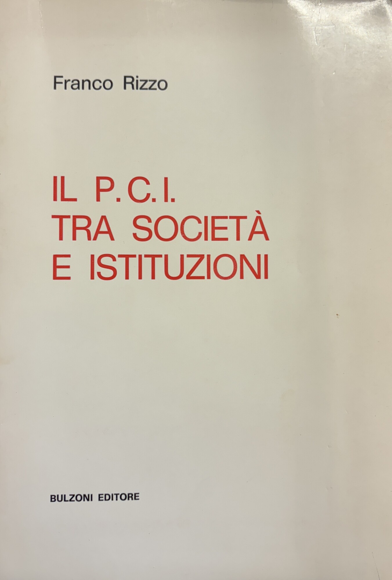 IL P.C.I. TRA SOCIETÀ E ISTITUZIONI
