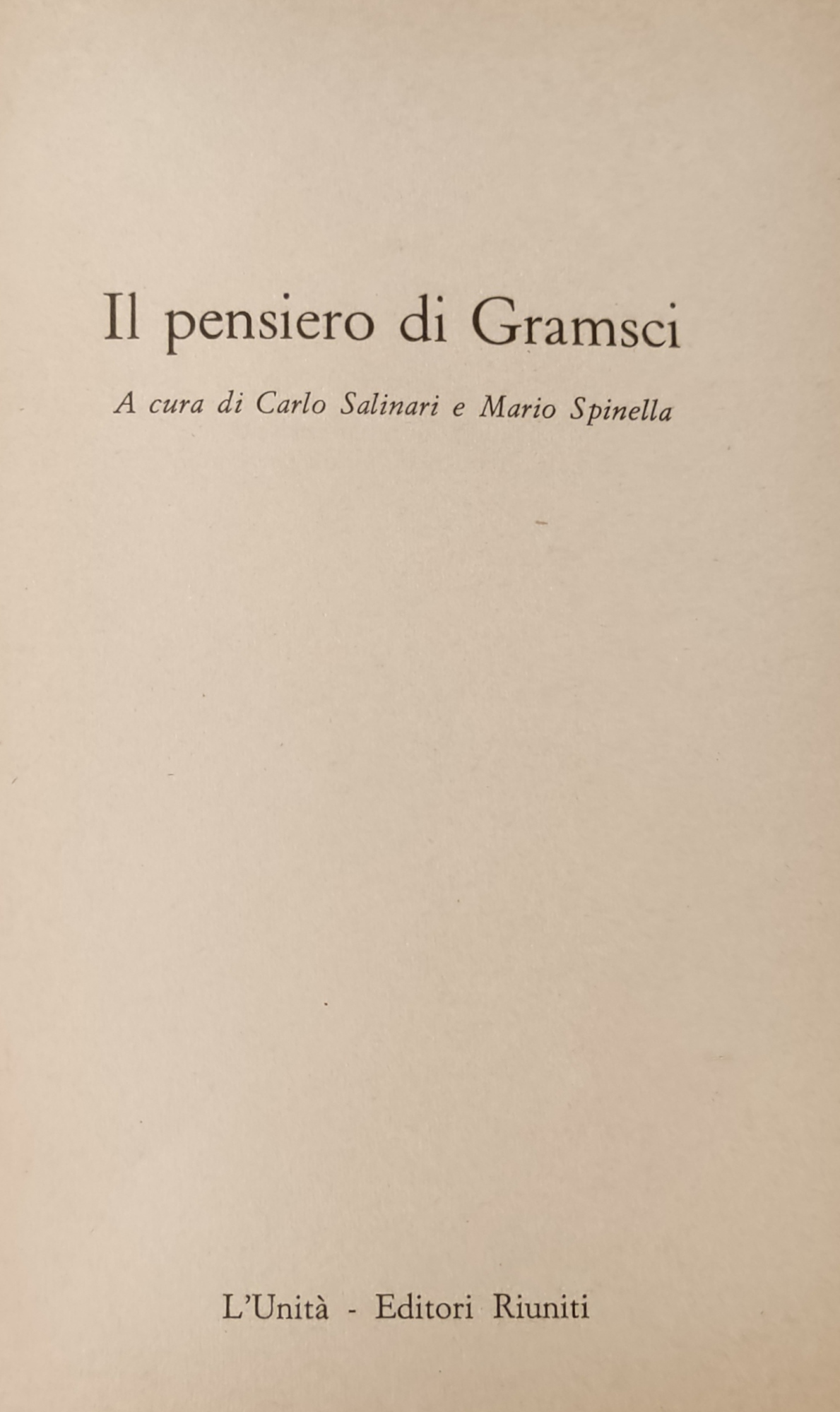 IL PENSIERO DI GRAMSCI