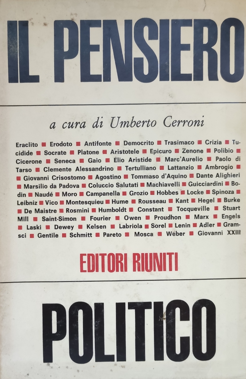 IL PENSIERO POLITICO DALLE ORIGINI AI NOSTRI GIORNI