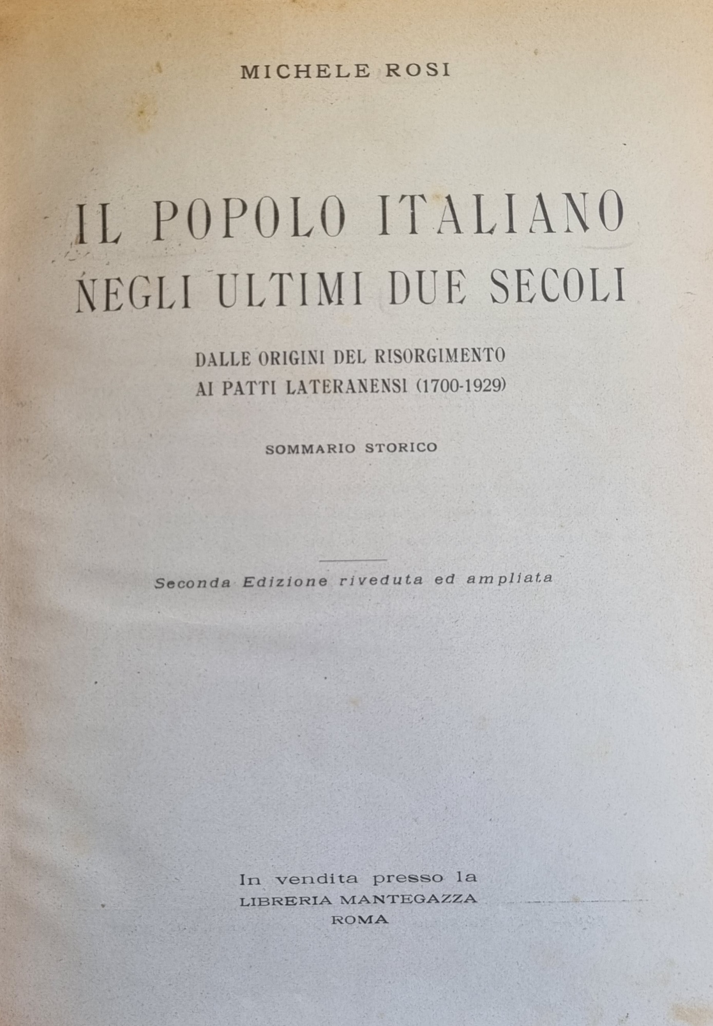 IL POPOLO ITALIANO NEGLI ULTIMI DUE SECOLI. DALLE ORIGINI DEL …