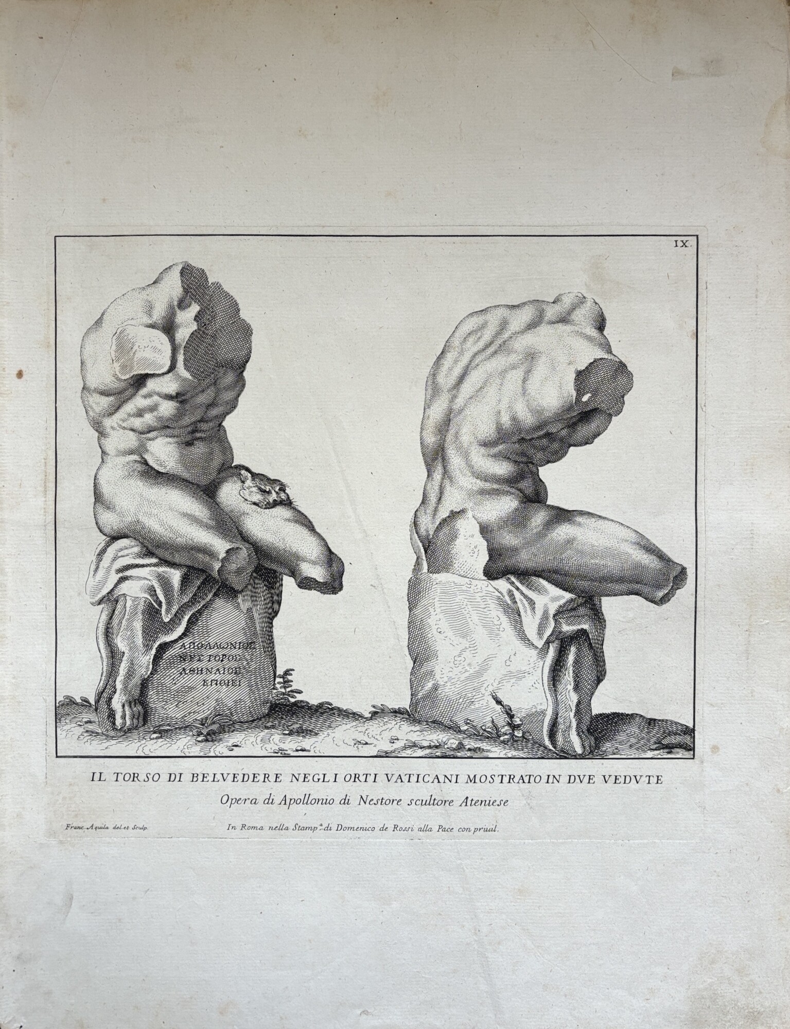 IL TORSO DI BELVEDERE NEGLI ORTI VATICANI