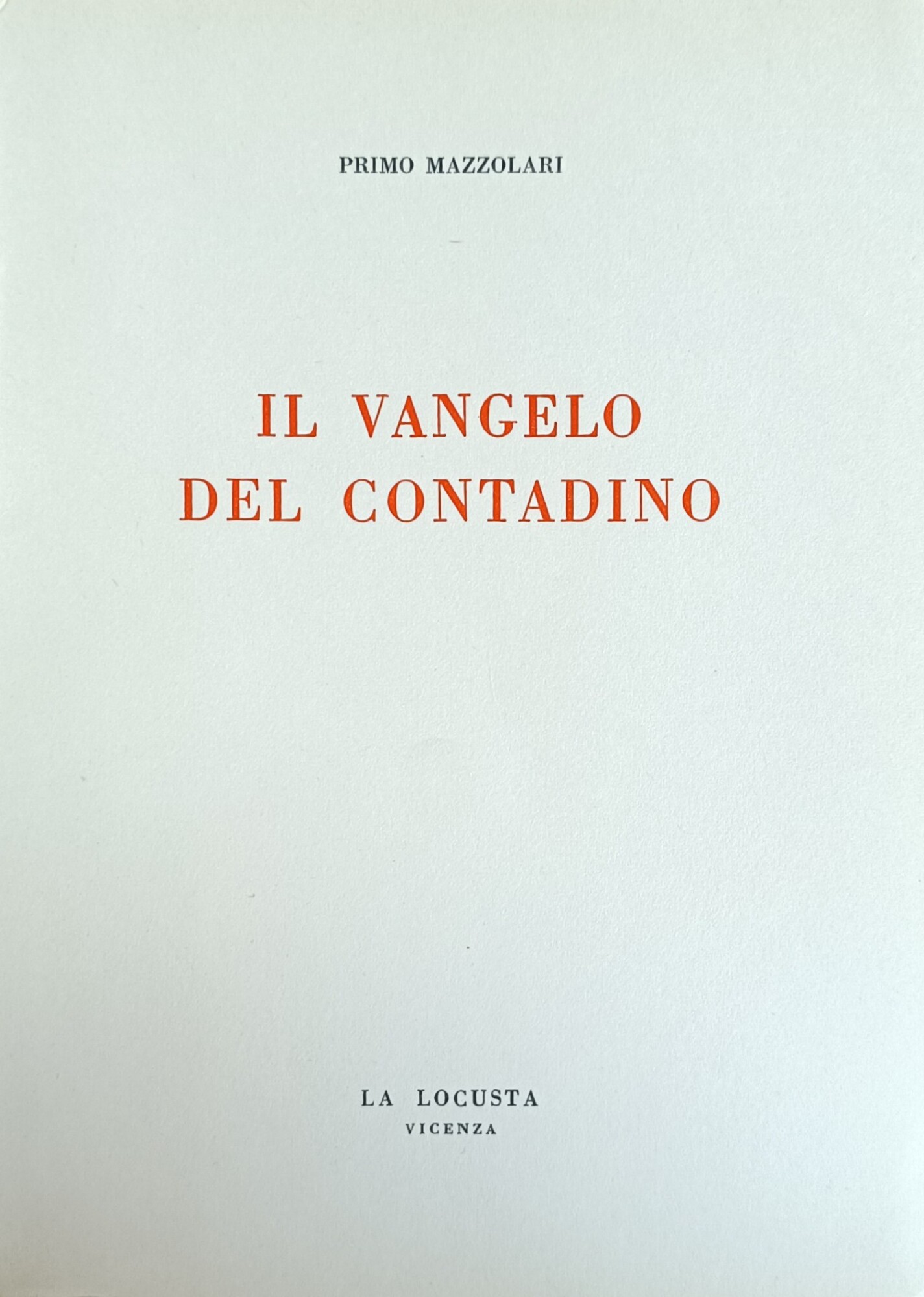 IL VANGELO DEL CONTADINO