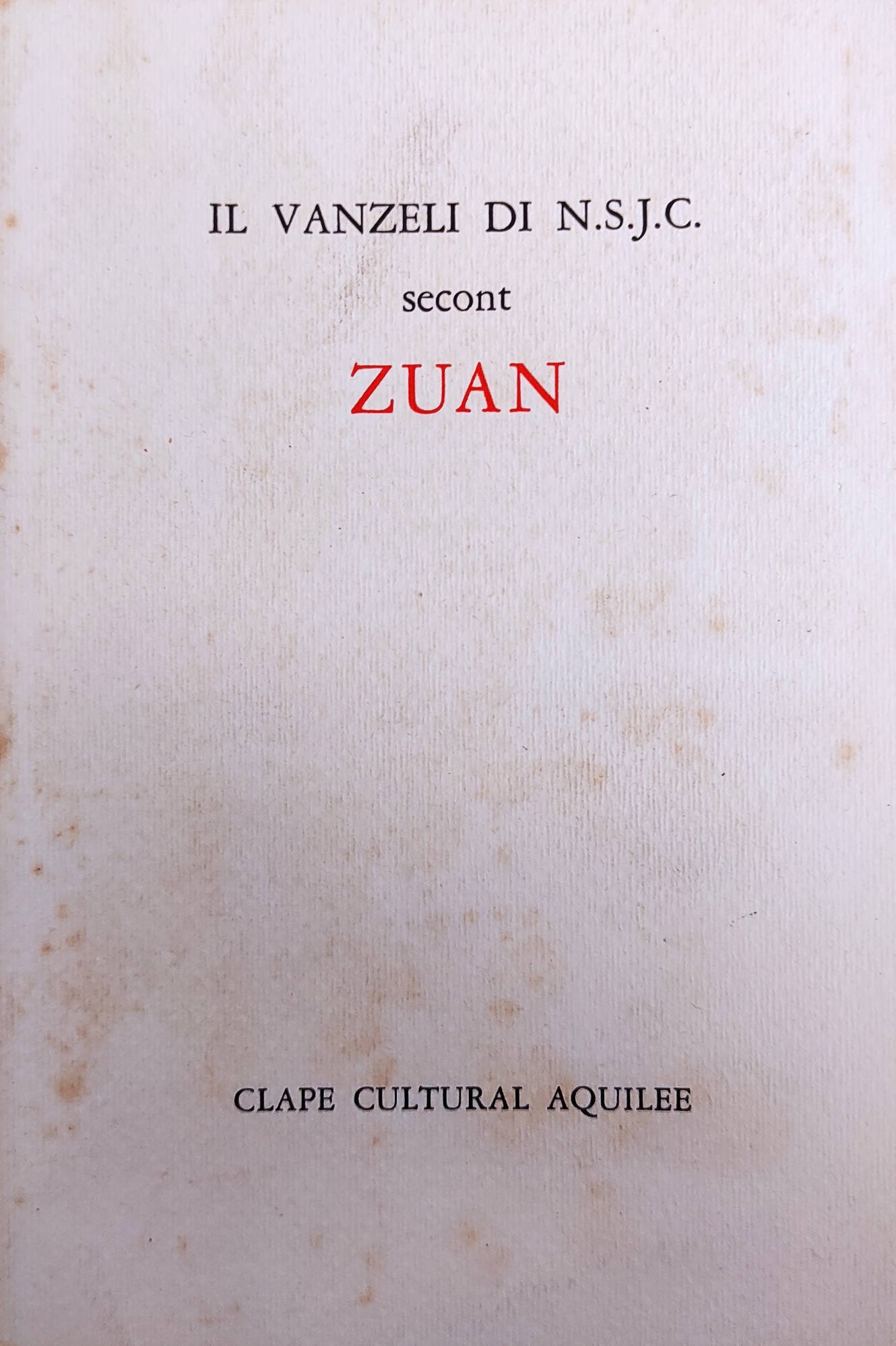 IL VANZELI DI N.S.J.C.