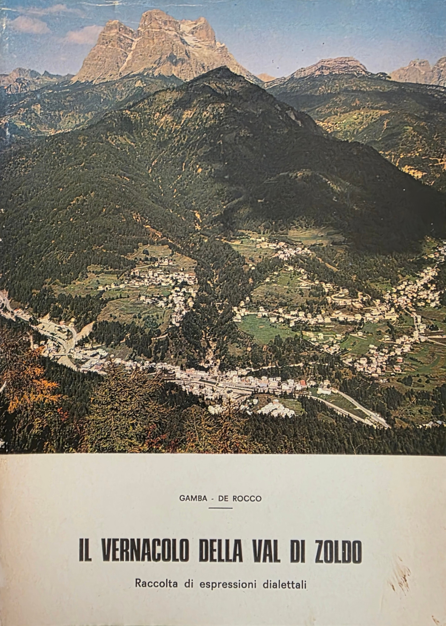 IL VERNACOLO DELLA VAL DI ZOLDO. RACCOLTA DI ESPRESSIONI DIALETTALI