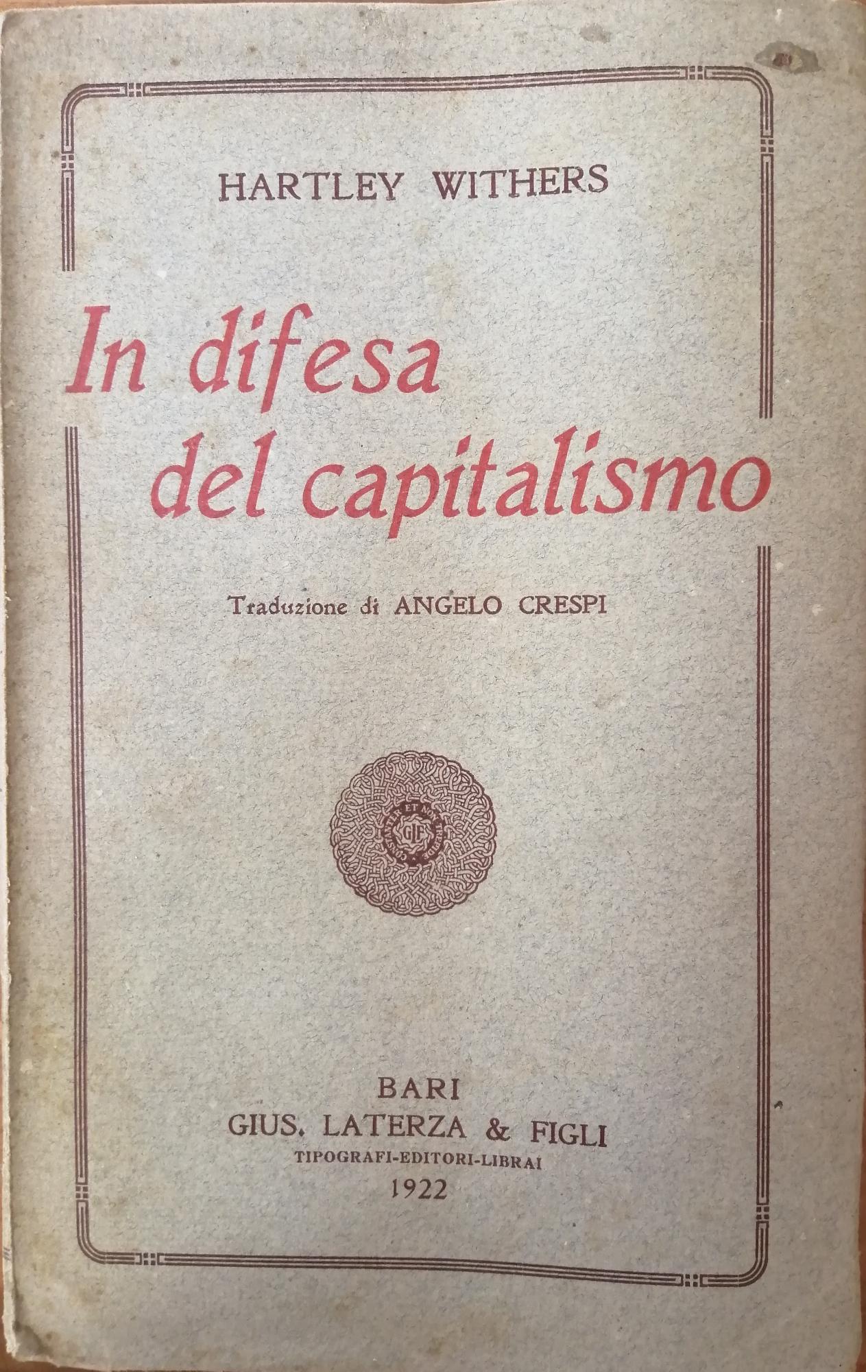 IN DIFESA DEL CAPITALISMO