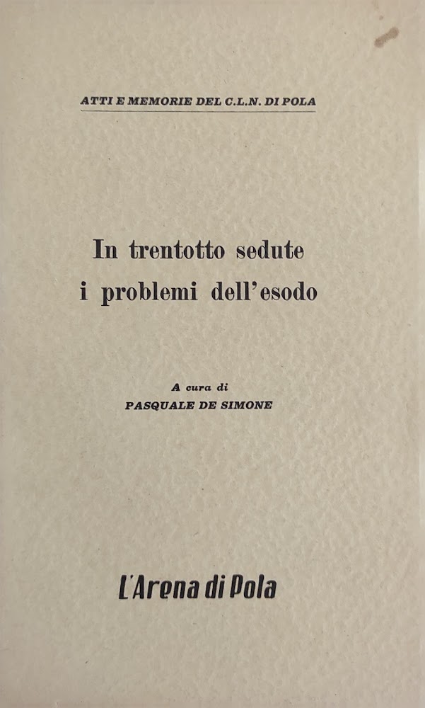 IN TRENTOTTO SEDUTE I PROBLEMI DELL' ESODO