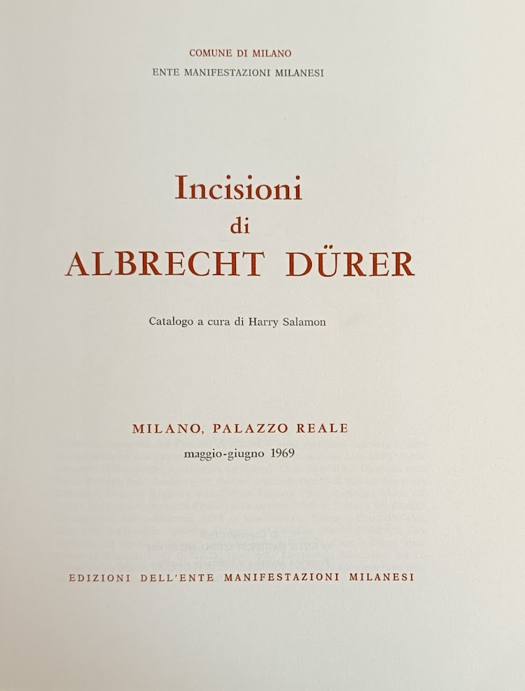 INCISIONI DI ALBRECHT DURER