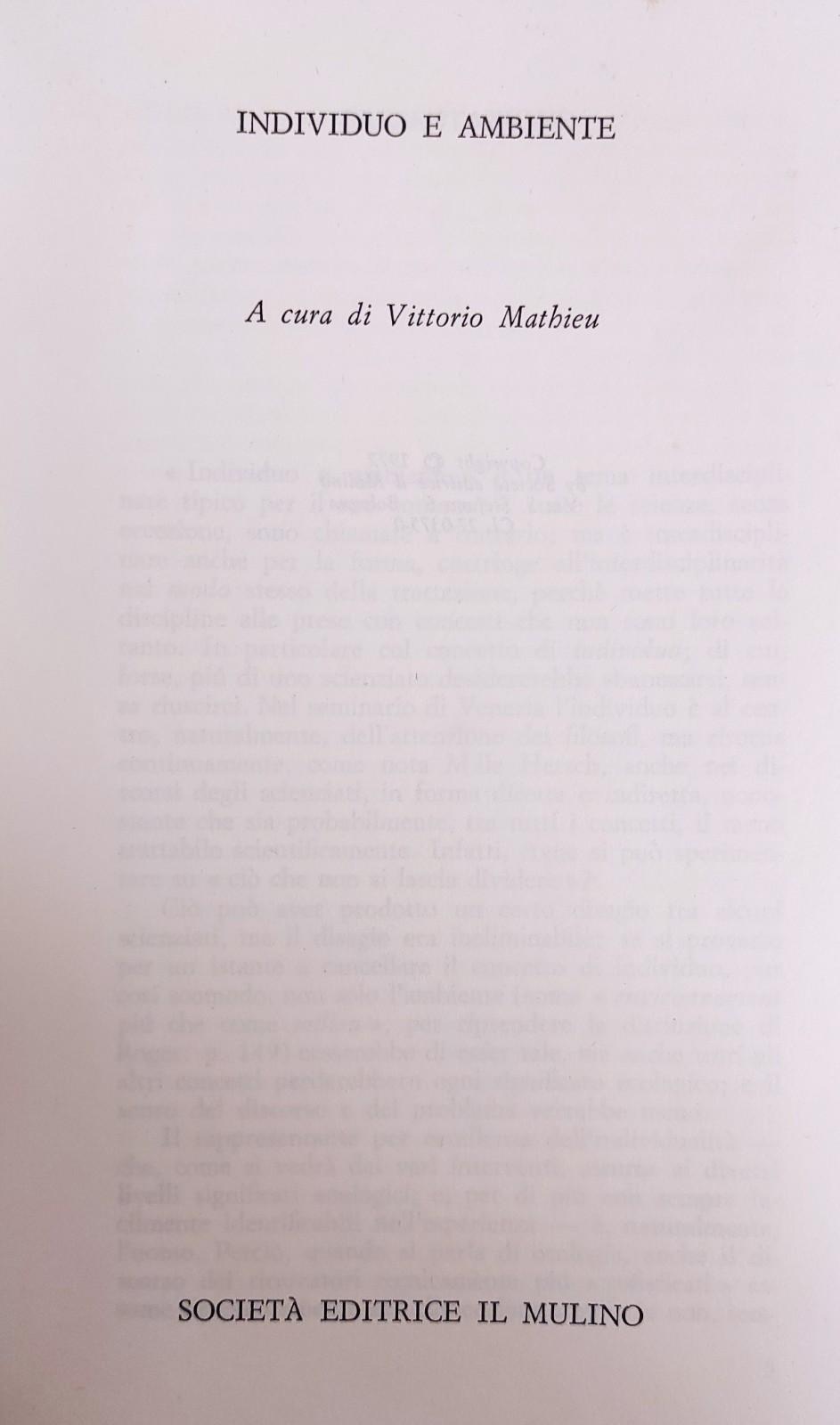 INDIVIDUO E AMBIENTE