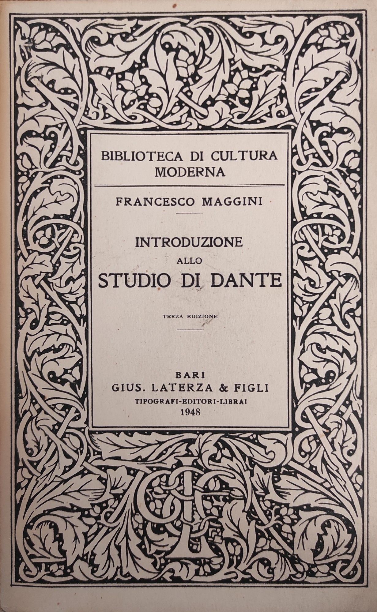 INTRODUZIONE ALLO STUDIO DI DANTE