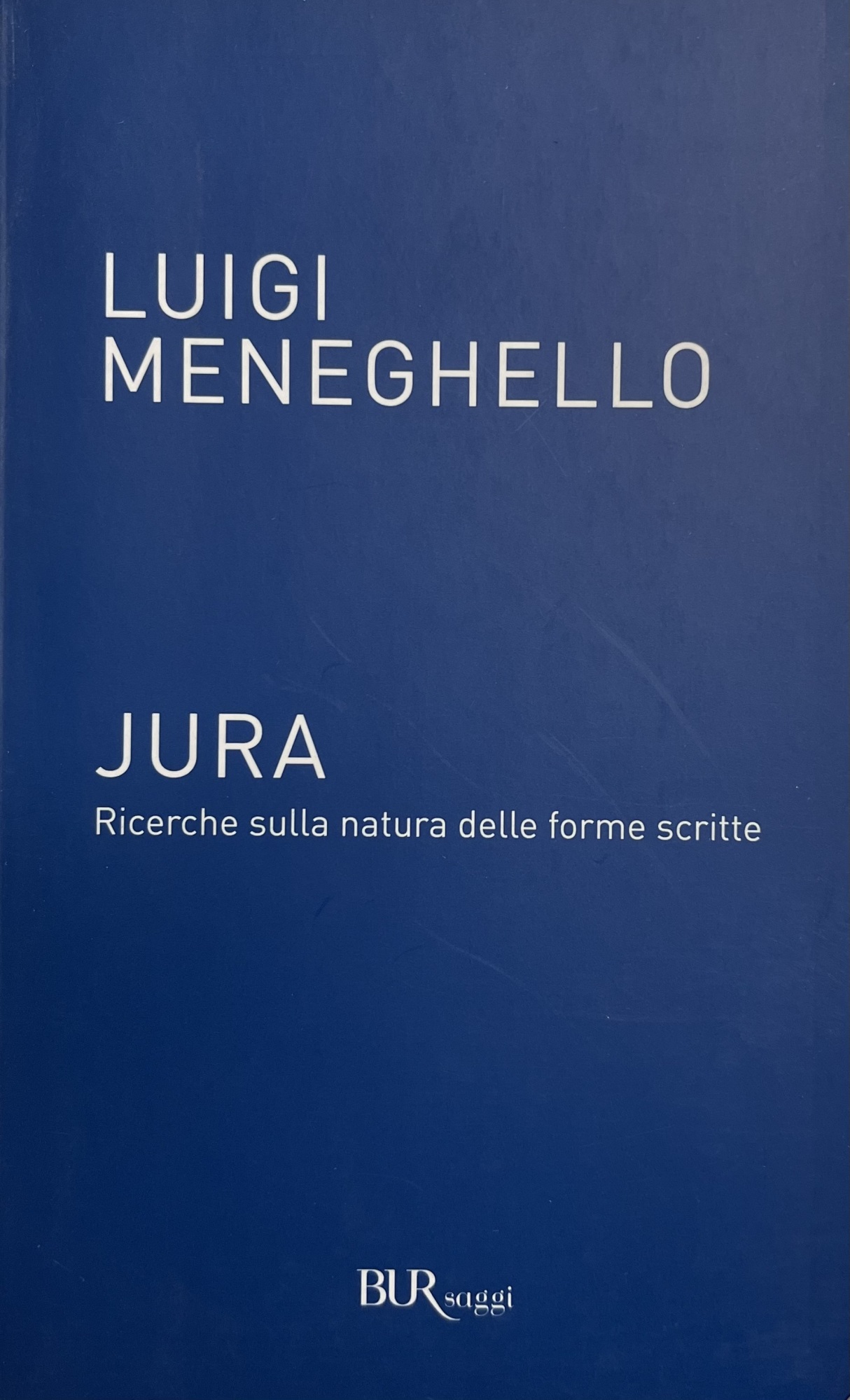 JURA. RICERCHE SULLA NATURA DELLE FORME SCRITTE