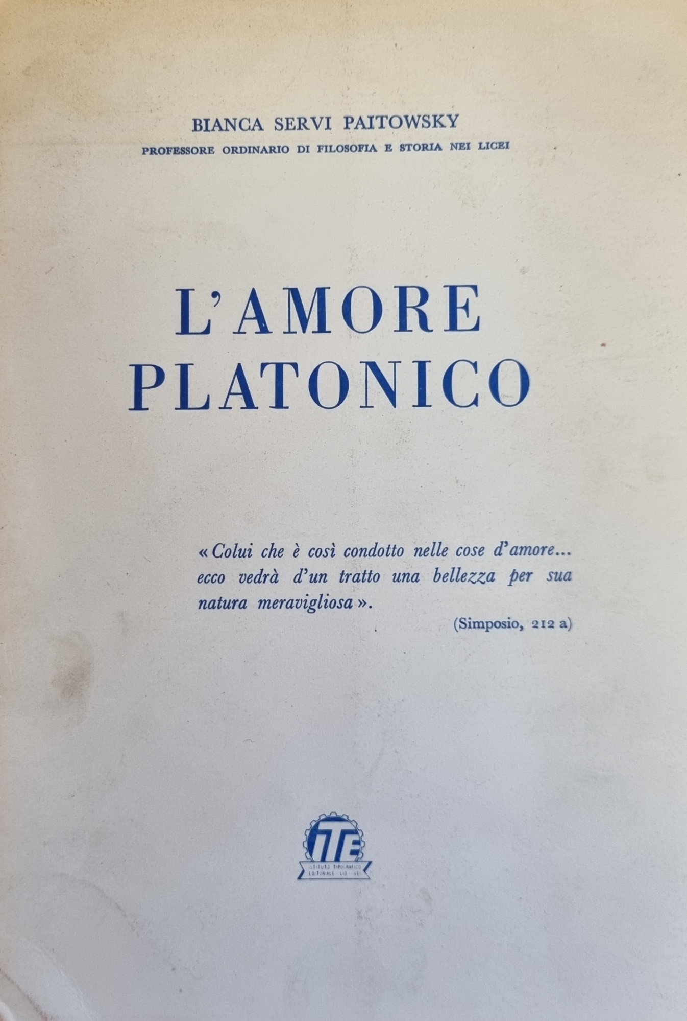 L' AMORE PLATONICO