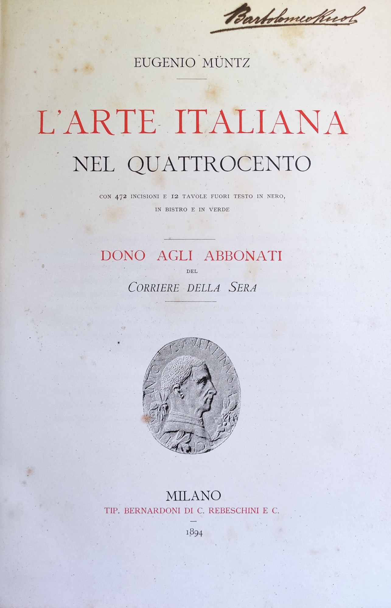 L' ARTE ITALIANA NEL QUATTROCENTO