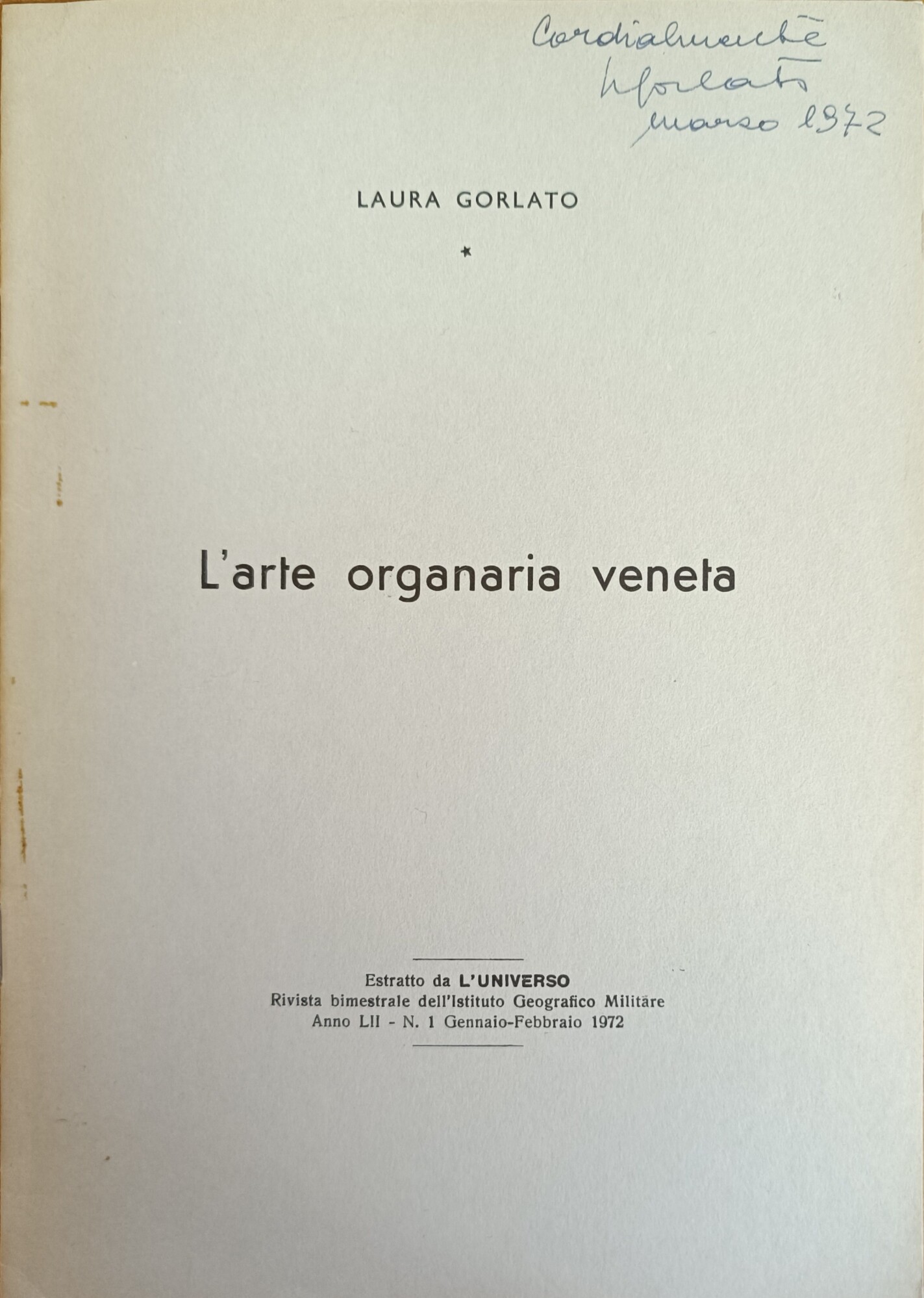 L'ARTE ORGANARIA VENETA
