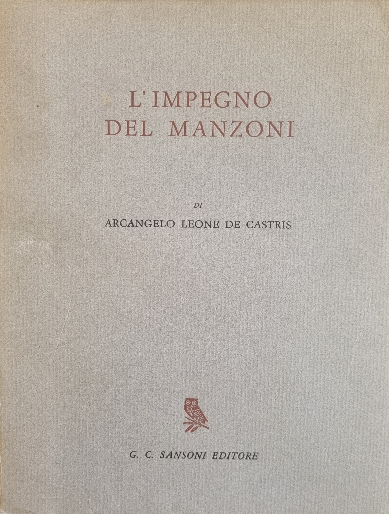 L'IMPEGNO DEL MANZONI