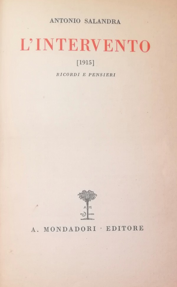 L' INTERVENTO [1915]