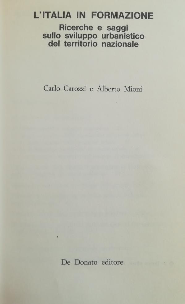 L'ITALIA IN FORMAZIONE