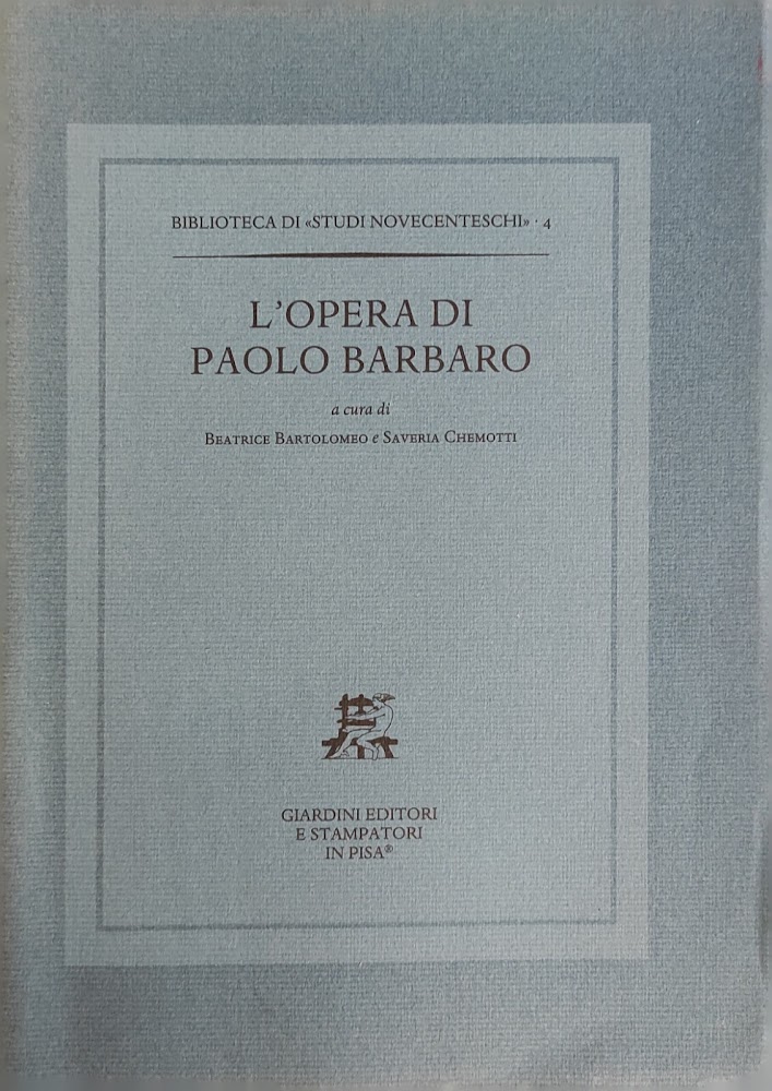 L'OPERA DI PAOLO BARBARO