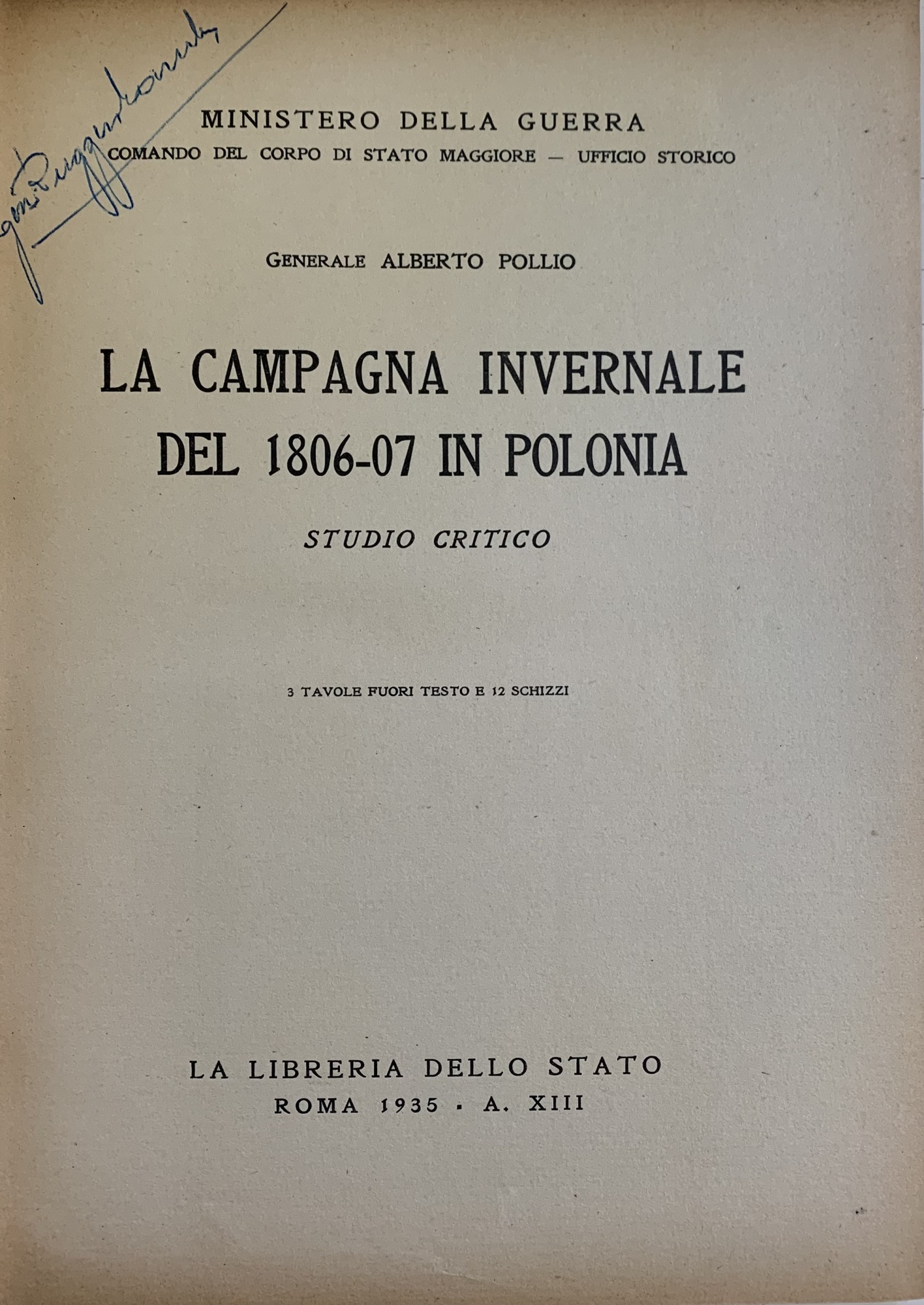 LA CAMPAGNA INVERNALE DEL 1806 - 07 IN POLONIA. STUDIO …