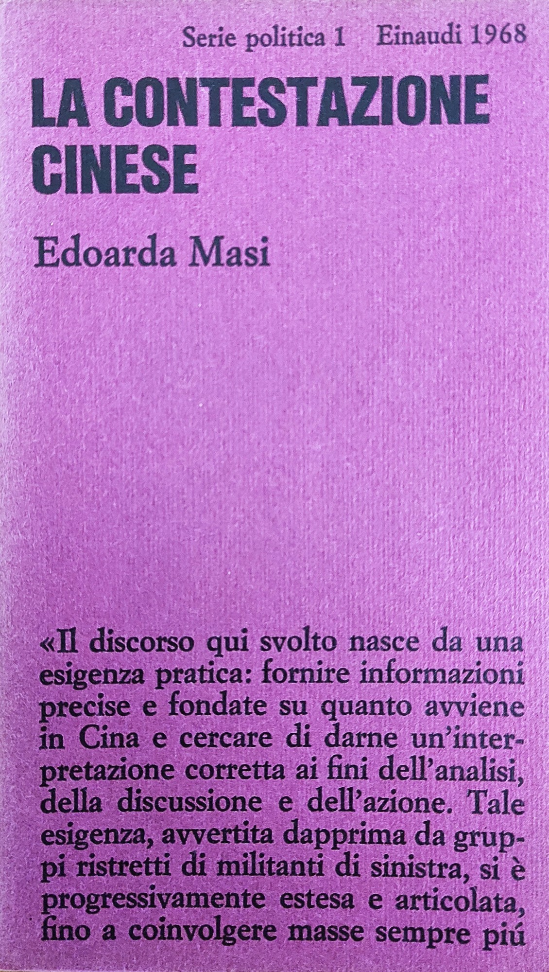 LA CONTESTAZIONE CINESE