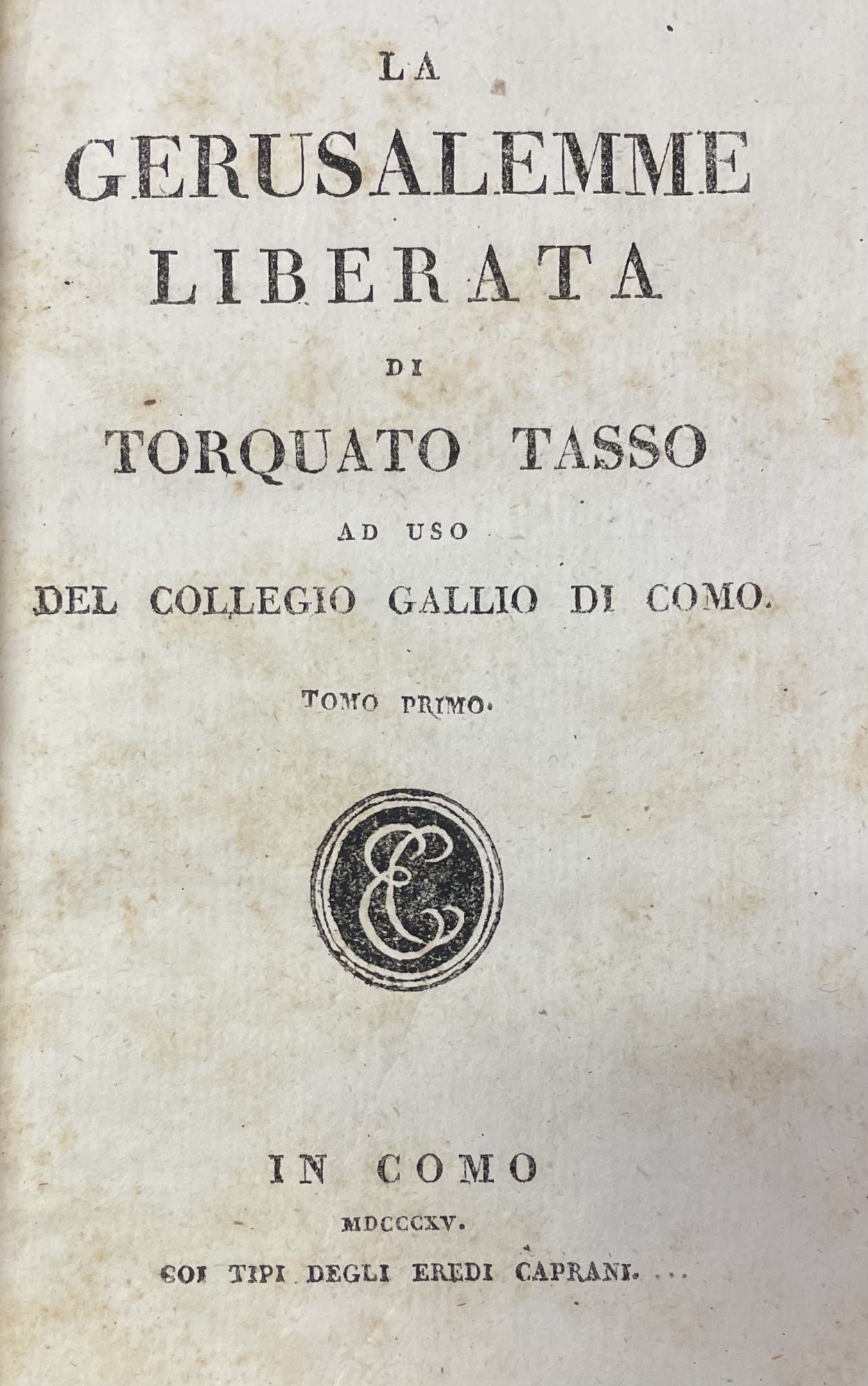 LA GERUSALEMME LIBERATA