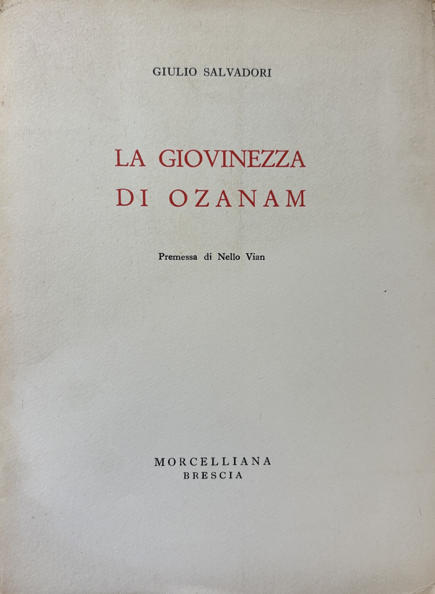 LA GIOVINEZZA DI OZANAM