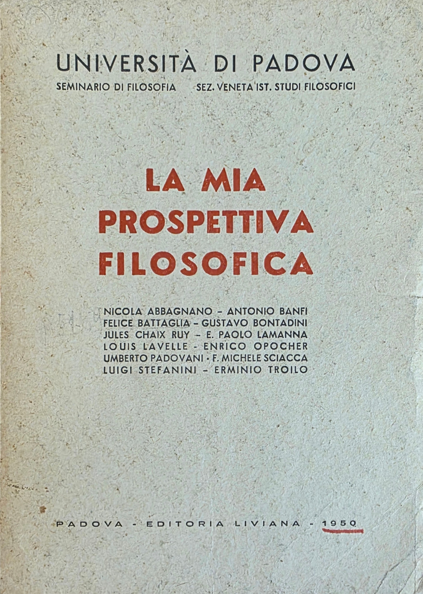 LA MIA PROSPETTIVA FILOSOFICA