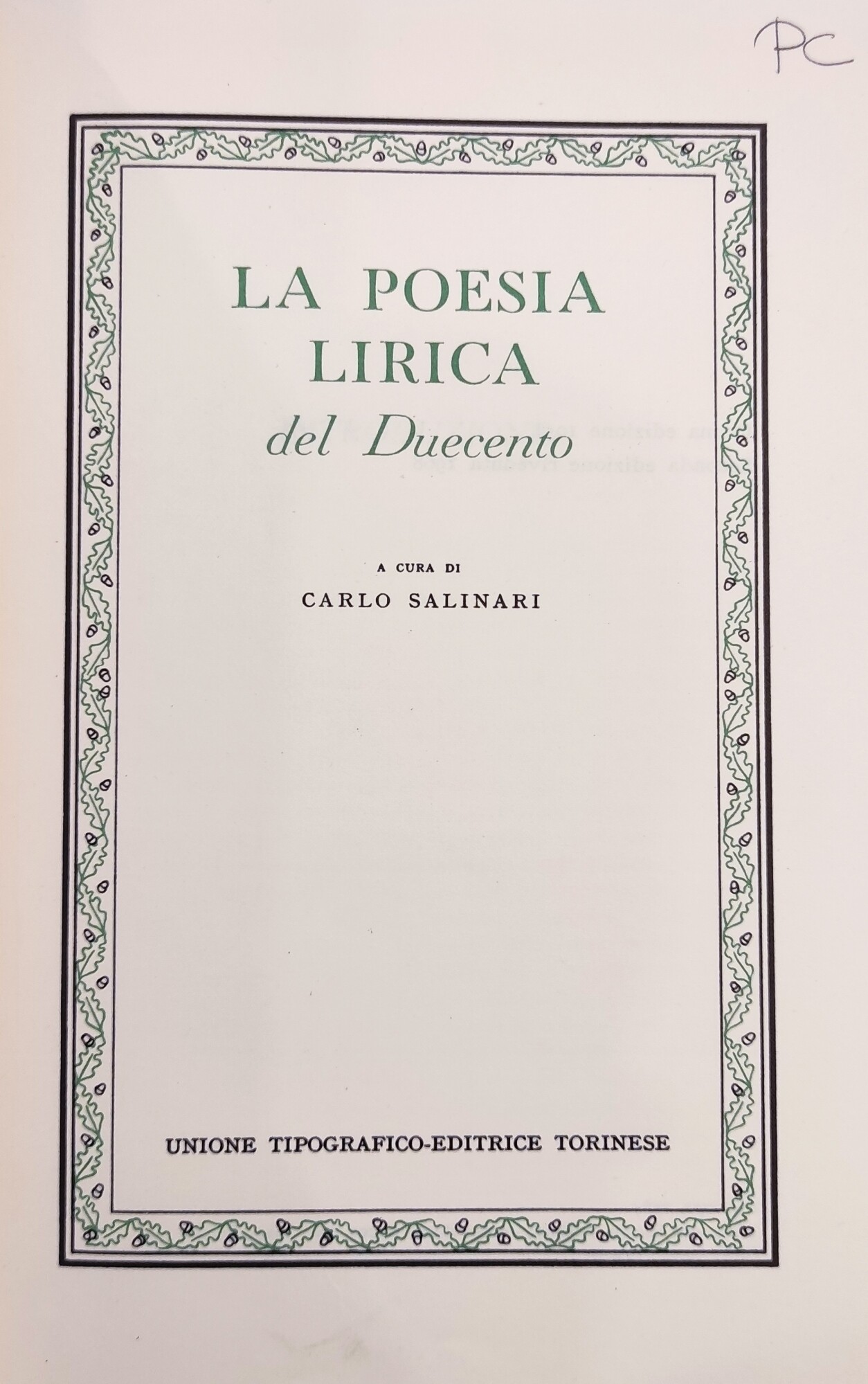 LA POESIA LIRICA DEL DUECENTO