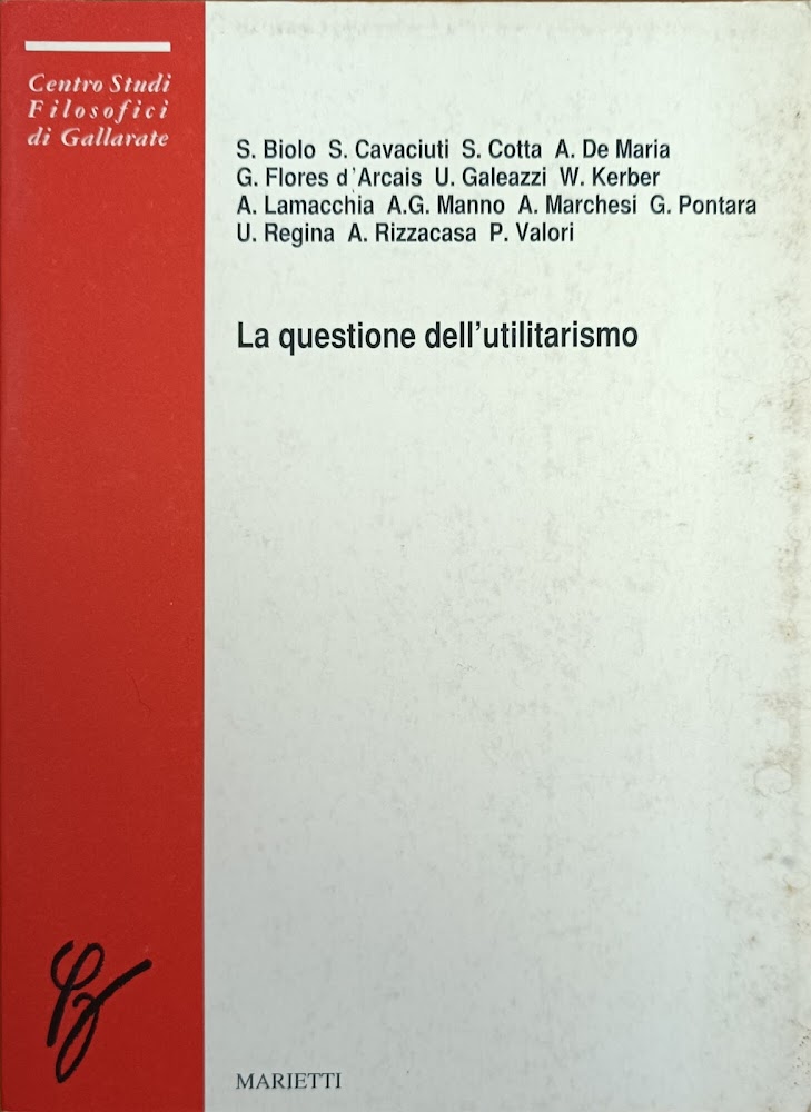 LA QUESTIONE DELL'UTILITARISMO