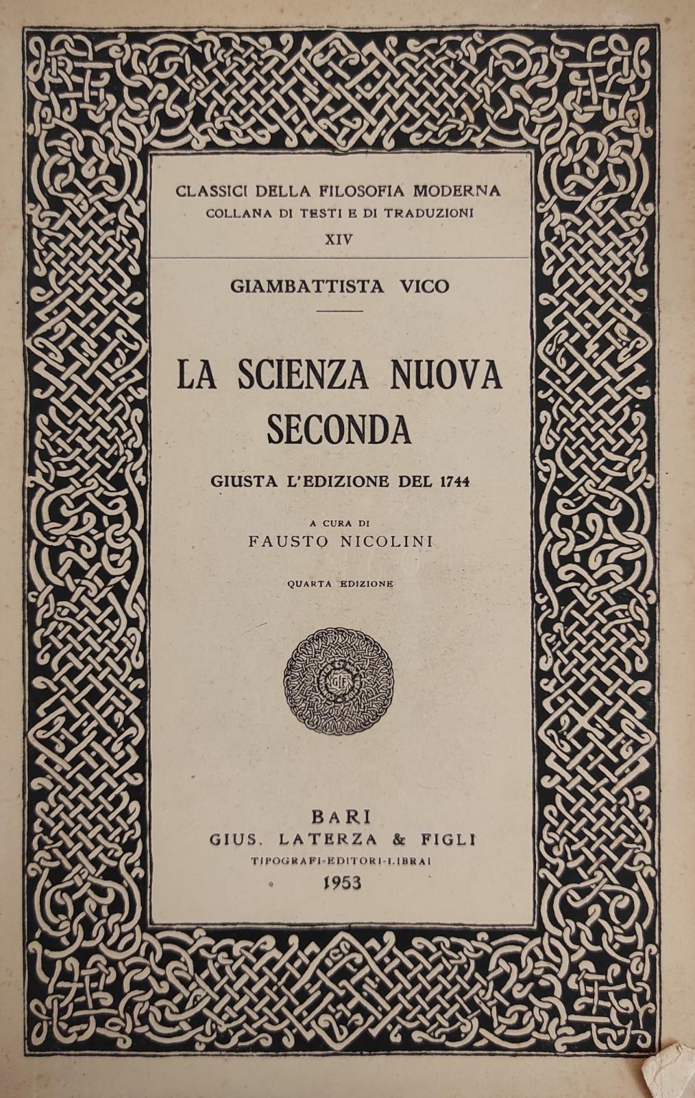 LA SCIENZA NUOVA SECONDA