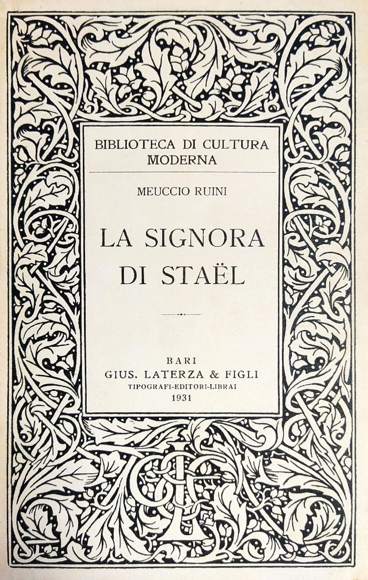 LA SIGNORA DI STAEL