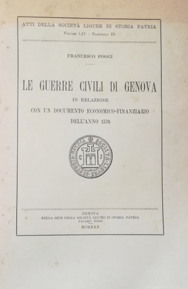 LE GUERRE CIVILI DI GENOVA