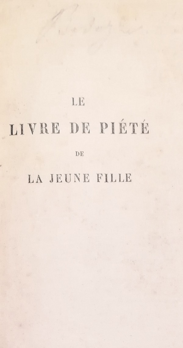 LE LIVRE DE LA PIETE DE LA JEUNE FILLE