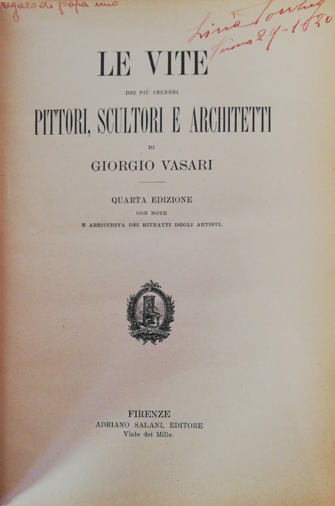 LE VITE DEI PIÙ CELEBRI PITTORI, SCULTORI E ARCHITETTI