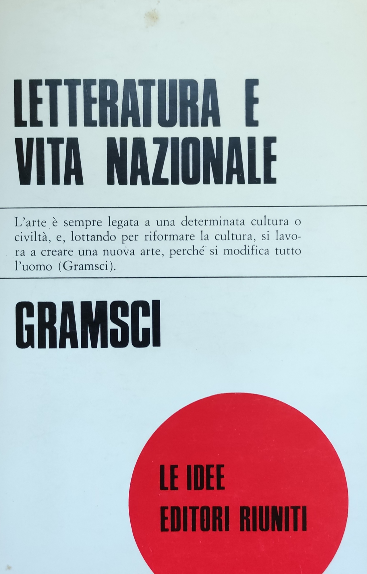 LETTERATURA E VITA NAZIONALE