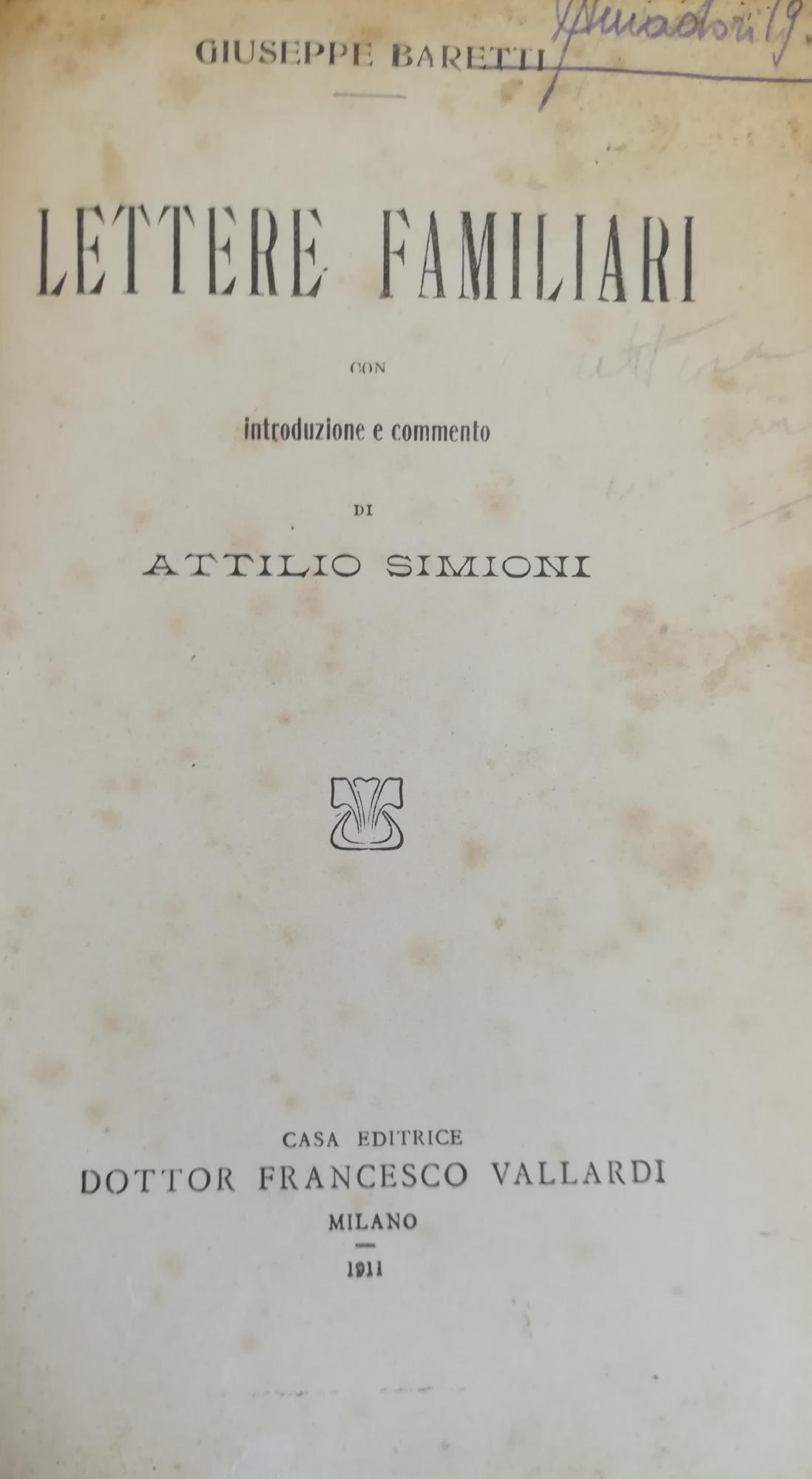 LETTERE FAMILIARI