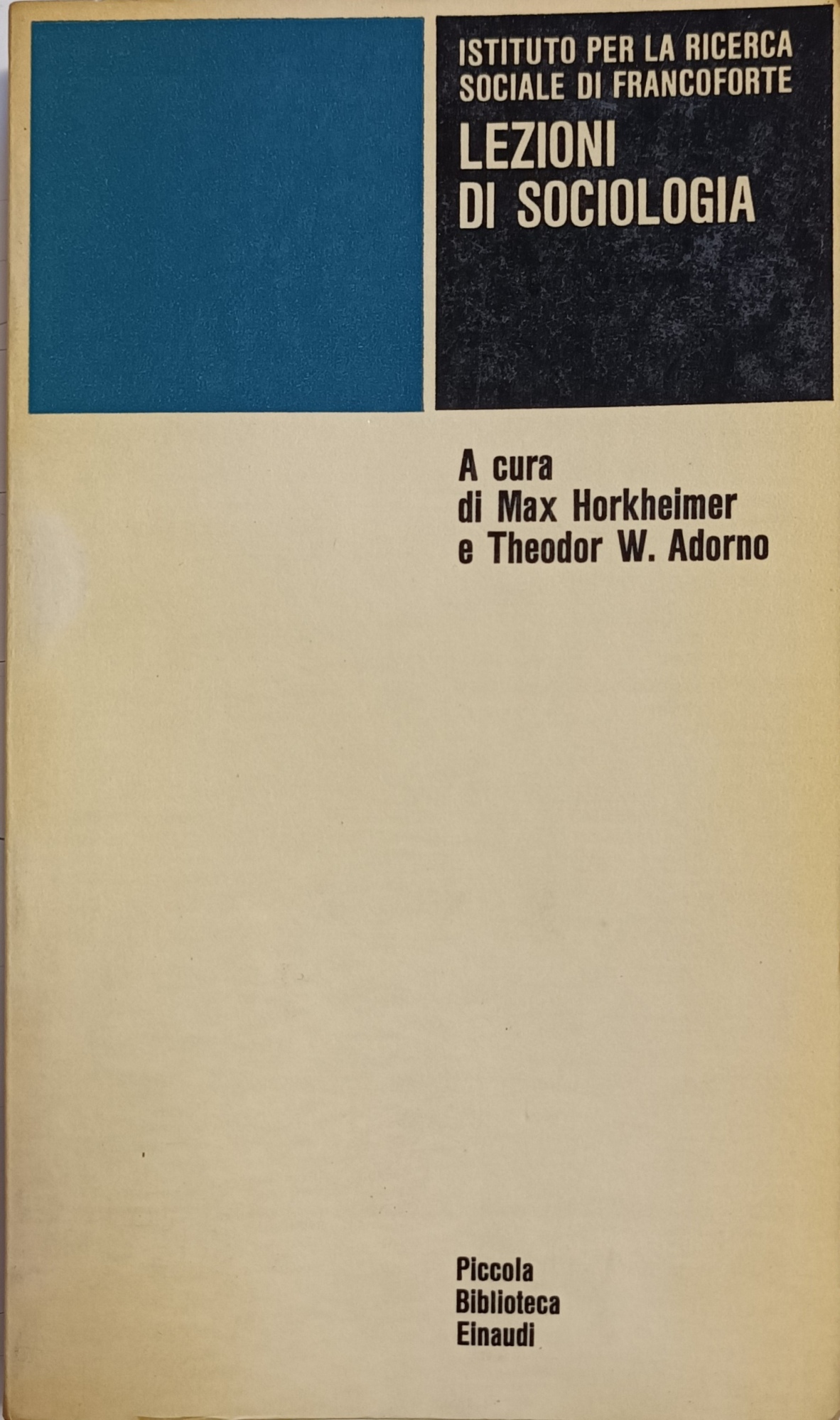LEZIONI DI SOCIOLOGIA