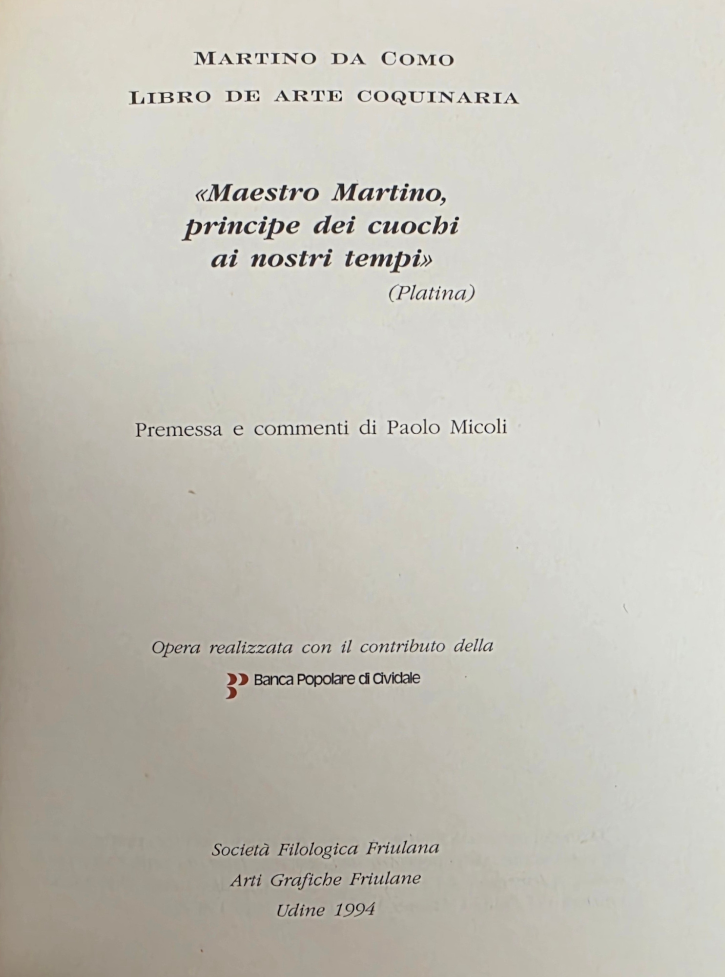 LIBRO DE ARTE CONQUINARIA seguito da IL PIACERE ONESTO E …