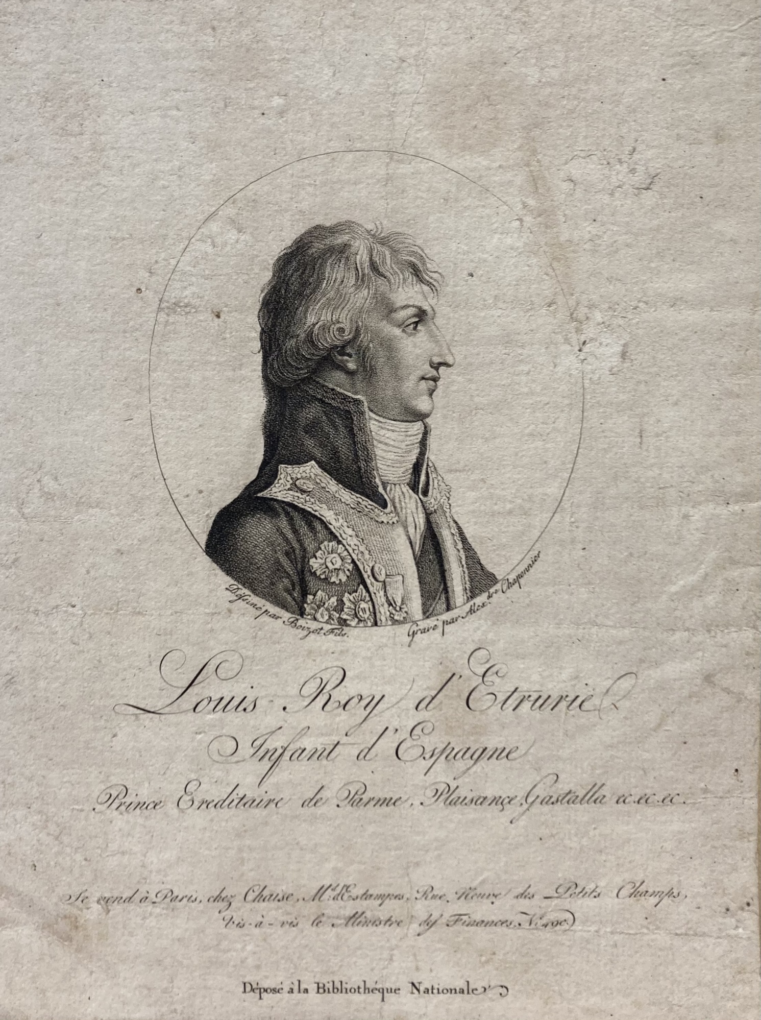 LUIGI RE D' ETRURIA, INFANTE DI SPAGNA