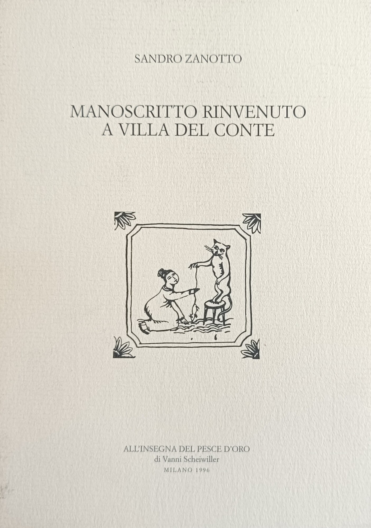 MANOSCRITTO RINVENUTO A VILLA DEL CONTE