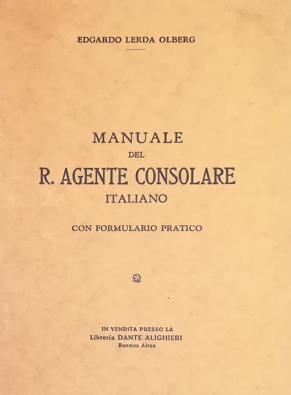 MANUALE DEL R. AGENTE CONSOLARE ITALIANO