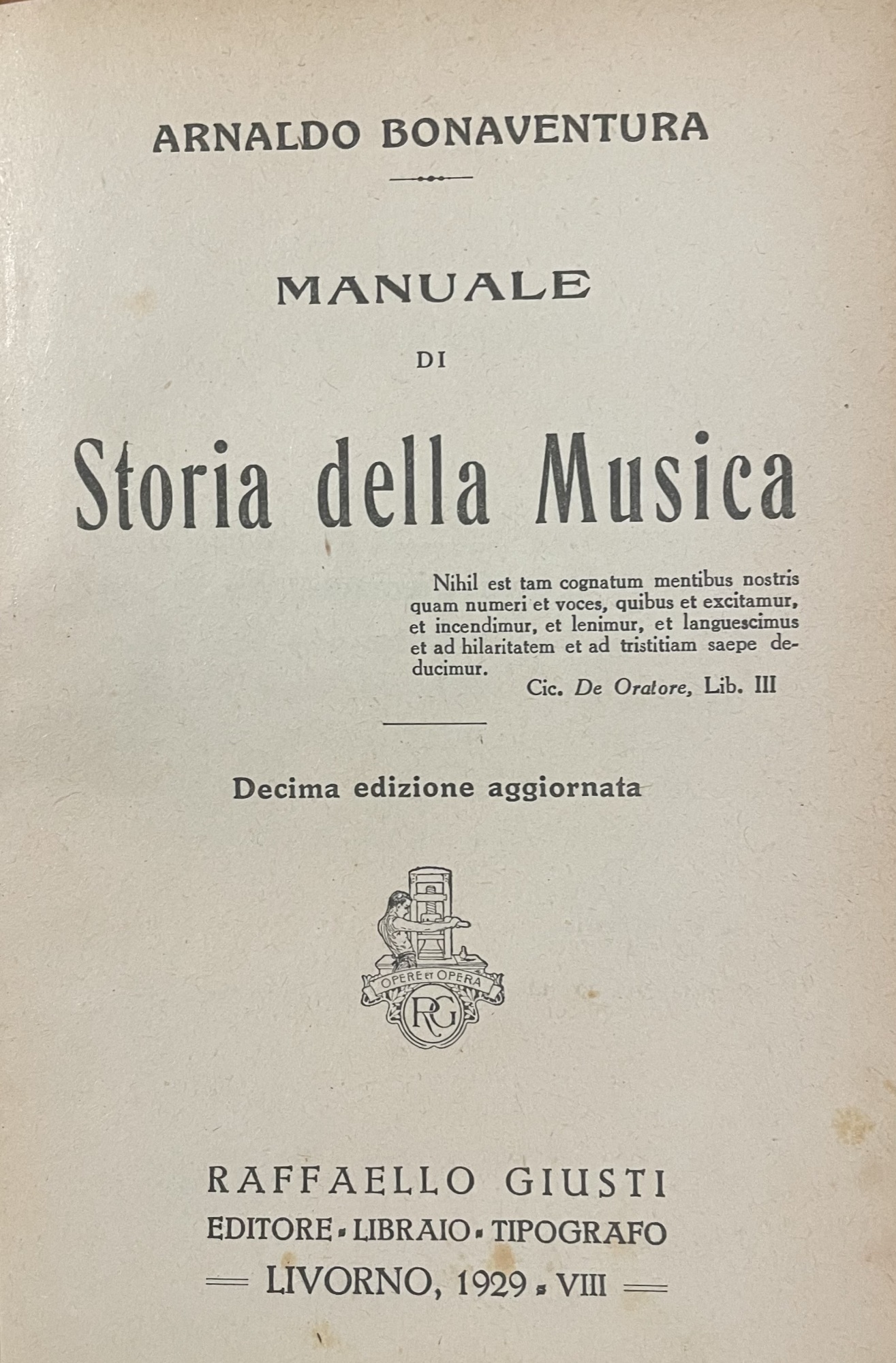 MANUALE DI STORIA DELLA MUSICA